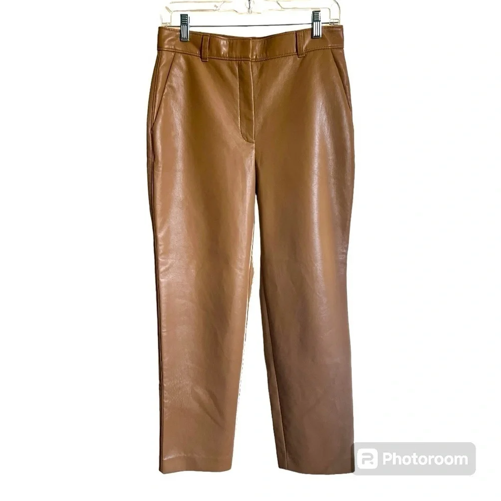 Aritzia Babatón Command Cropped Vegan Leather Pants size 8 - Picture 1 of 6